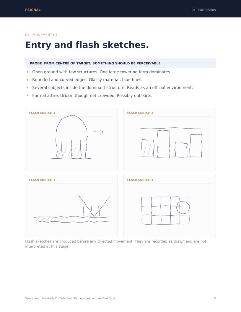 Entry and flash sketches