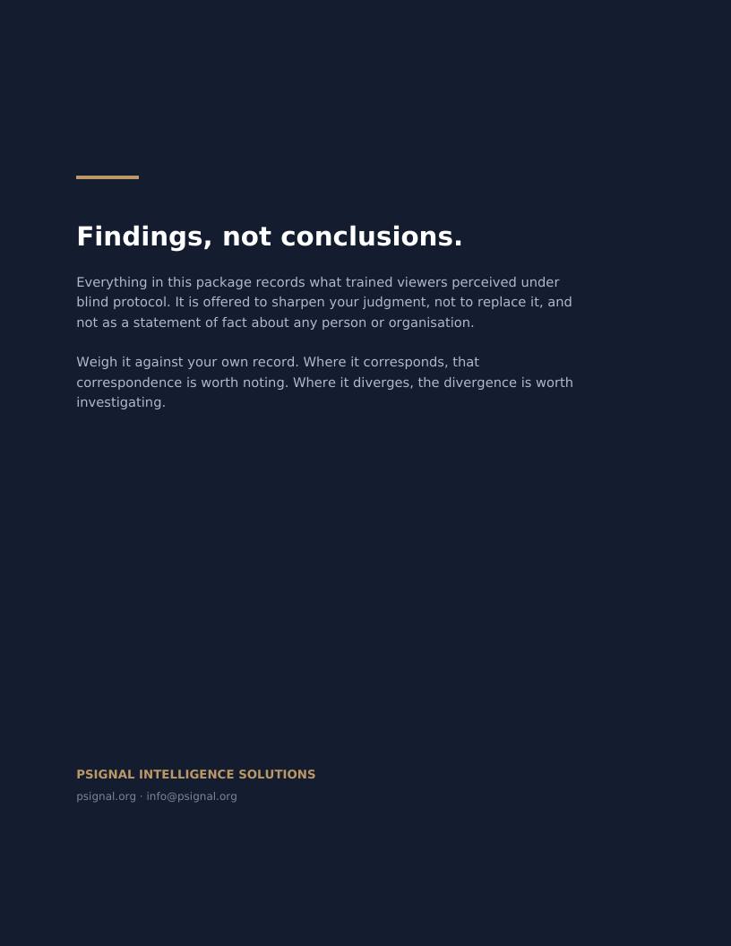 Findings, not conclusions